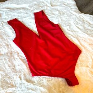 CLOSET CLEARANCE! ELIGIBLE FOR GIFT W/PURCHASE - Free People Red Bodysuit